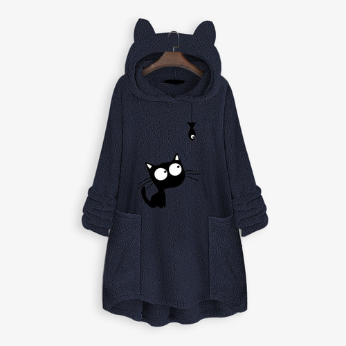 Imagen 1 de 3 de Felpa Lindo Suéter Coreano Moda Gato Bordado