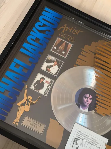 Quadro Michael Jackson Artist Of The Decade Disco Platina