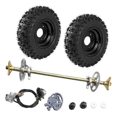 Eje Trasro Con Llantas Bricolaje Go Kart Quad De 29 Pulgadas