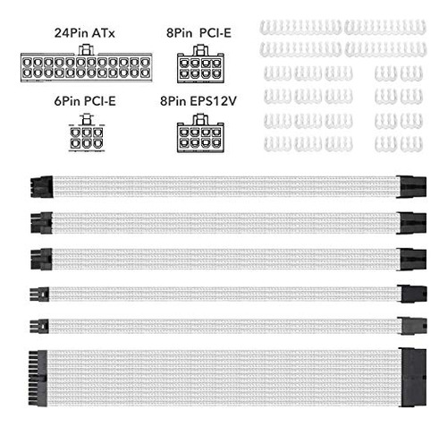 Clovertale Trenzado Atx Cable Con Manguito Kit De Extensión 