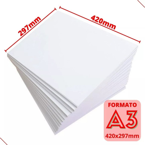 250 Folhas Papel Offset 240g A3 Branco Chambril Off-set 