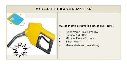 Imagen 1 de 1 de Pico Surtidor De Gasolina 3/4  Marca: Maximus Equipment 