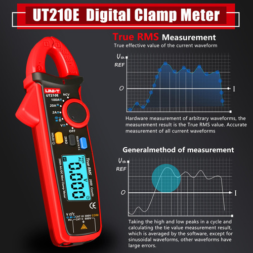Uni-t® Ut210e® Amperimetro 1ma-100a Corriente Continua Tenaz