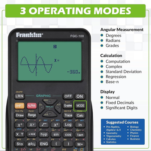 Calculadora Gráfica Científica Franklin Con Múltiples Funcio