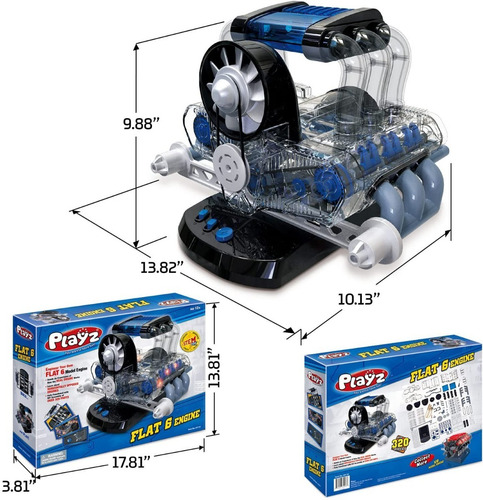 Motores Juguete/motor Plano V8 Para Construir - 320 Piezas