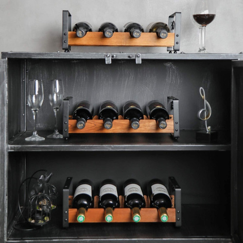 Estante De Vino Independiente Organizador Apilable 3 Niveles