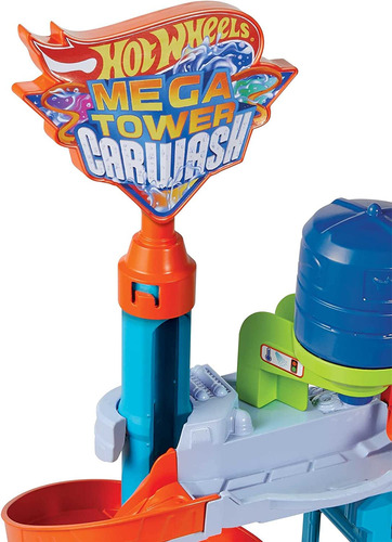 Pista Carros Autolavado Hot Wheels Mega Torre Color Shifters