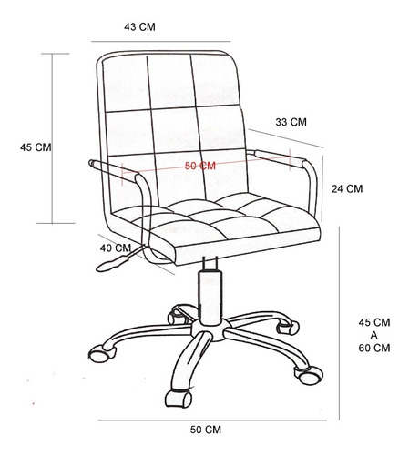 Sillon Ejecutivo Silla De Oficina Pc Regulable Escritorio Cj