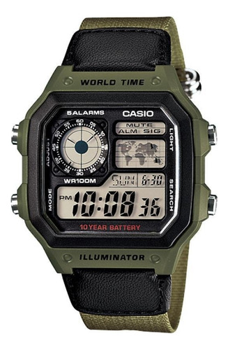 Reloj Pulsera Casio Ae-1200whb-3b Hombre Táctico Digital