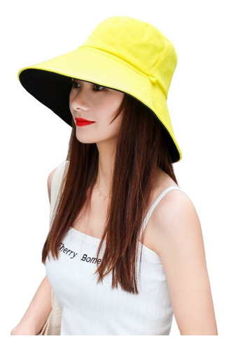 Sombrero Doble Vista Dama Mujer Playa Protección Uv