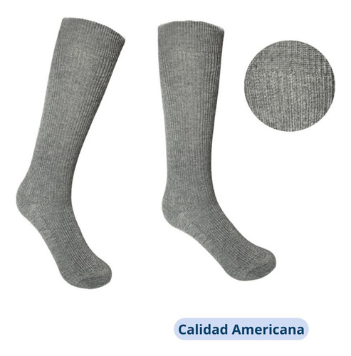 Pack 3 Calcetines Escolar Largo Gris Acrílico Unisex