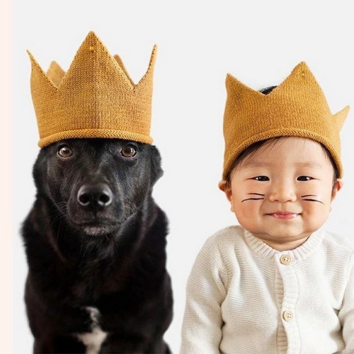 Corona De Lana Para Niños Y Niñas Gorro Cintillo Bebé