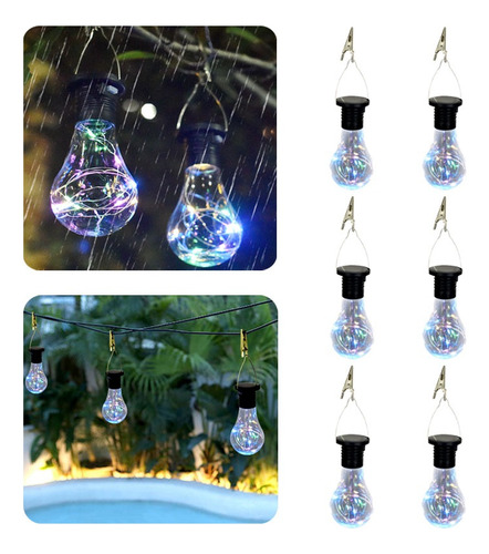 Luces Solar Foco Exterior Impermeable Jardin Tipo Colgante