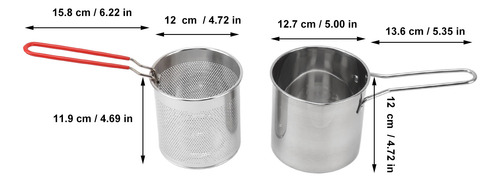 Cesta Para Freidora, Acero Inoxidable 304, Aceite Para Estuf