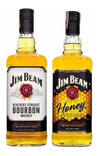 Kit Whisky Jim Beam Bourbon 1l + Honey 1l