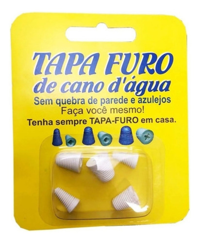 Tapa Furo Reparo D' Água 5 Und Cano Furado Rosca Chave