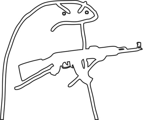Sticker Para Auto Meme Flork Armado