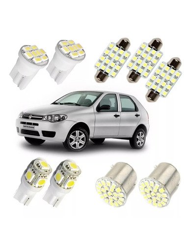 Kit Led Fiat Palio Novo Antigo Uno Palio Siena Pingo Teto Ré