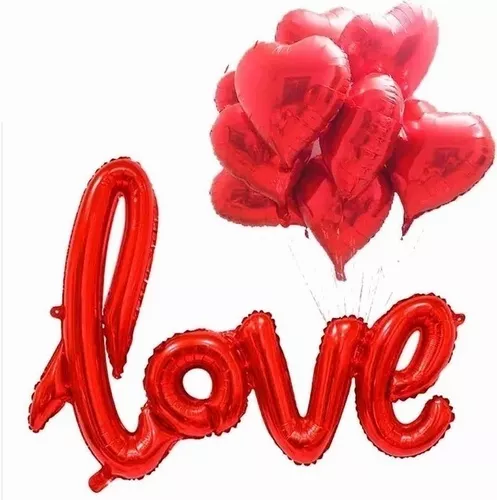 Kit 10 Globos Corazon Rojo 45cm San Valentin Amor Y Amistad – Lucky  Balloons Mexico
