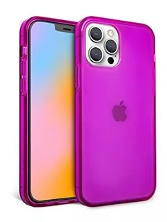 Funda Neon Purple - Clear Para iPhone 13 Por Max