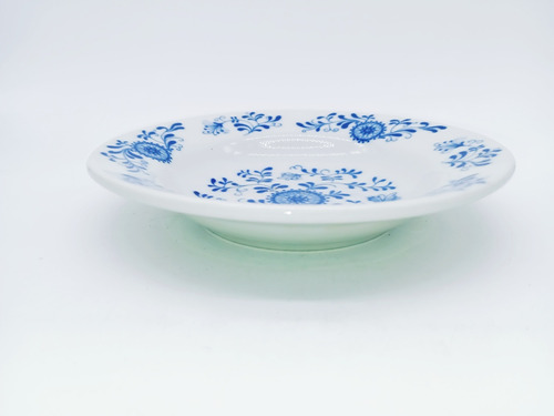 Seis Platos Hondos Porcelana X 20 Cms Modelo Delfin Floreado