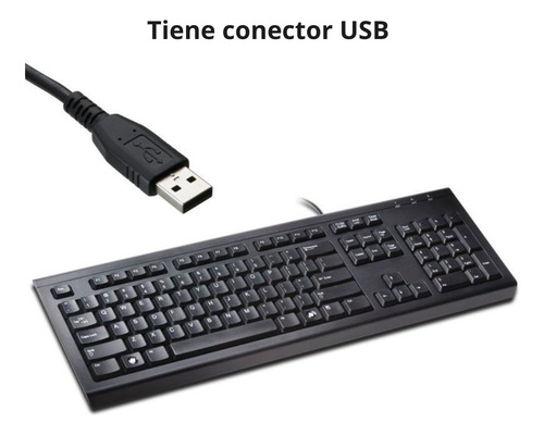 Teclado Qwerty Para Pc Oficina En Español Latino Usb Negro Español Latinoamérica