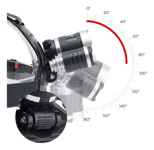 Lanterna Cabeça Triplo 3 Led Profissional Farol Econômica Nf