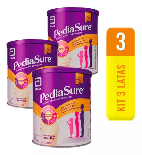 Pediasure sabor fresa 3 latas de 400 gr - Fórmulas Bebitos