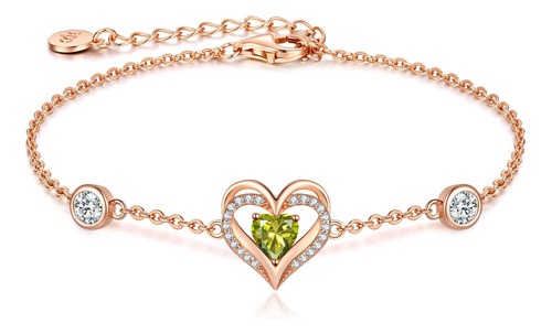 Cde Pulseras De Corazón De Amor Para Mujer De Plata De Ley 9