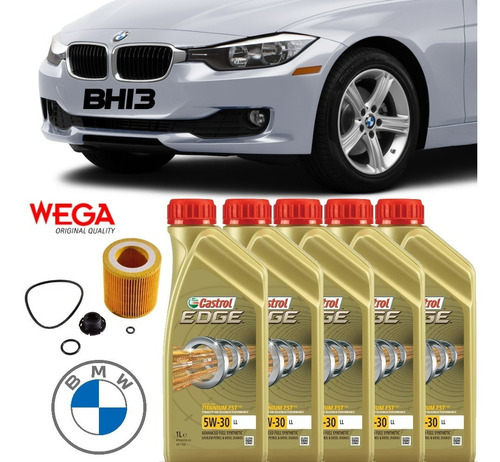 Kit Troca Óleo Bmw 320i Castrol Edge5w30 Sintético Woe224