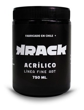 Pintura Acrilica Krack 750ml - Negro Brigido 