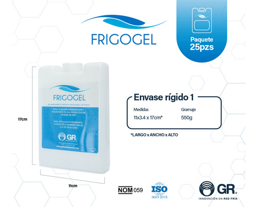 Frigogel | Compresas De Gel Congelante, Envase Rígido Mod 1