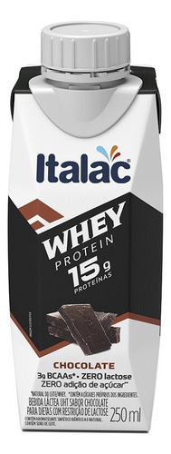 Italac Whey Protein Bebida Lactea 15g Chocolate 250ml