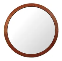 Comprar Espejo Redondo Circular Decorativo Pared Marco Madera 40cm C