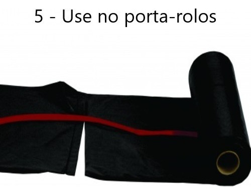 Saco de Lixo Super Forte Preto Reciclado 50 Litros Dover Roll com 30 unidades