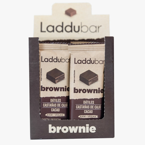 Barras Brownie De Dátiles, Caju Y Cacao Laddubar 30g Por 12u