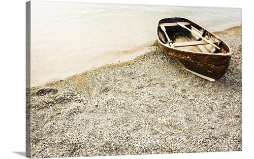 Quadro Em Canvas Barco Na Areia Da Praia Decoração Sala Casa