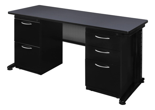 Regency Fusion - Escritorio Con Pedestal Doble De 72  X 24 ,