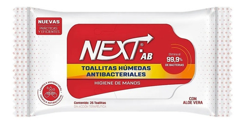 Next Toallas Antibacteriales Ab Para Manos X 25 Unidades