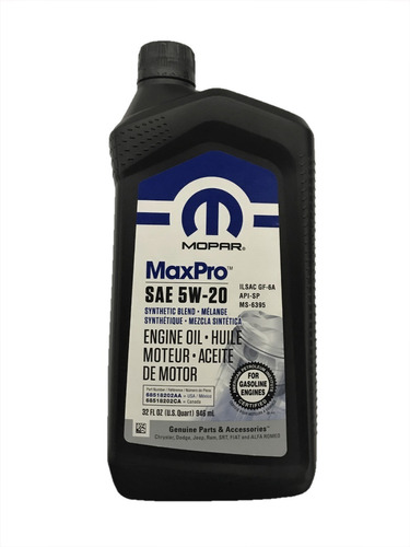 Aceite Genuino Mopar® Sae 5w20