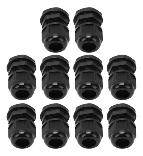 10 Piezas De Conector Glándula Nylon 1/2´´ Npt 13mm Media