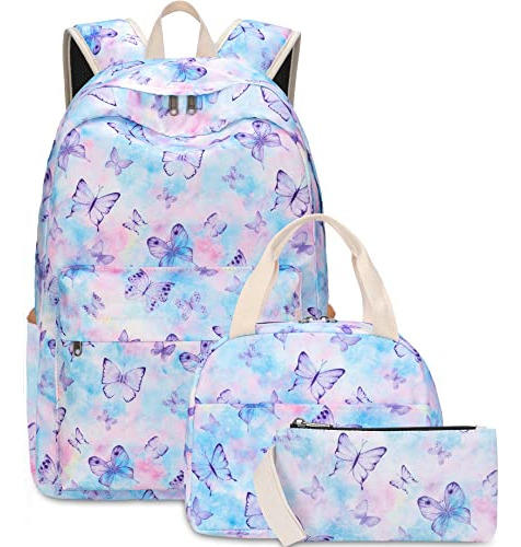 Btoop Chicas Escuela Mochila Juego Mariposa Escuela 9t8rt