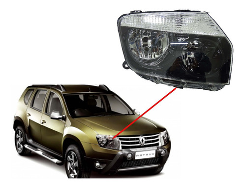 Óptico Delantero Negro Izq. Ó Der. Renault Duster 2010-2014