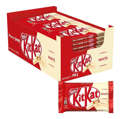 Oferta! Chocolate Kit Kat Blanco White Caja X24 Oblea Nestle