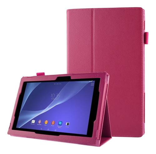 Funda De Piel Magenta Para Sony Xperia Tablet Z2