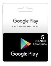 Tarjeta Google Play 5 Dolares