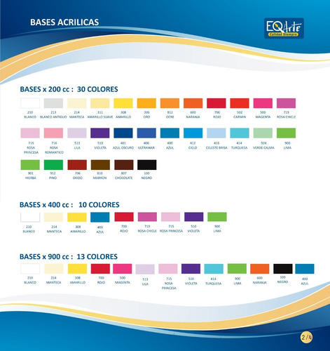 Set Artistico 10 Potes Eq Arte 200cc -acrilico
