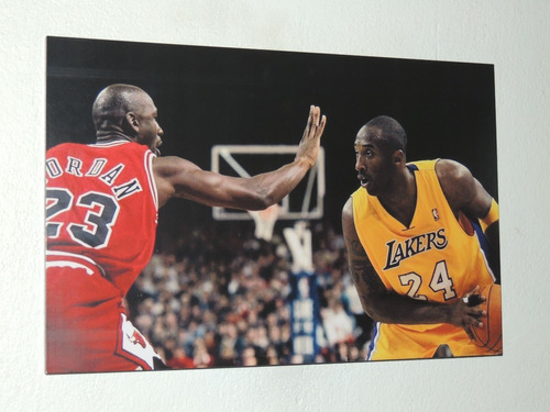 Cuadros Decorativos Nba 27x42 Michael Jordan Vs Kobe Bryant