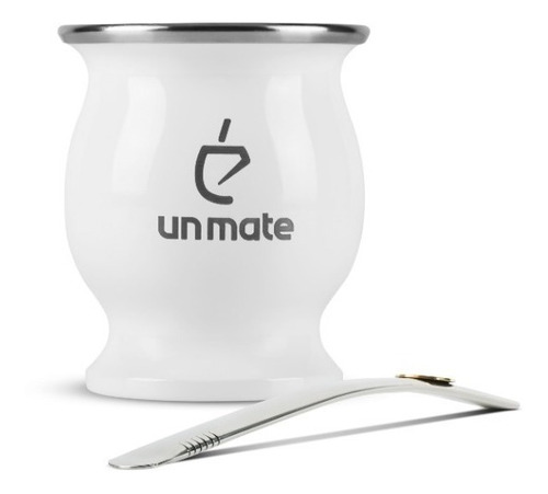 Imagen 3 de 6 de Mate Acero + Yerbera Un Mate 250 Grs