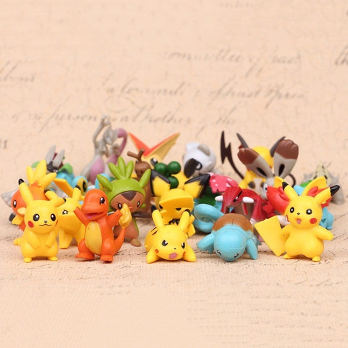 Set 4 Mini-figura Pvc 4-5cm Pokémon Surtidos Viene 1 Pikachu